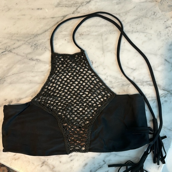 Acacia Grey Bikini Top Size Medium - Picture 1 of 5